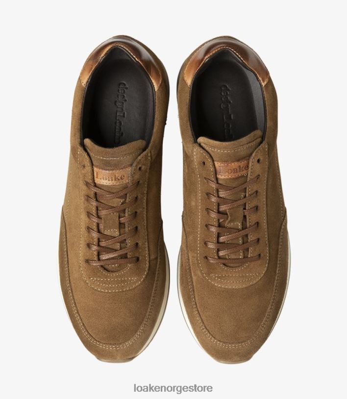 rekk Loakejoggesko og joggesko brunt semsket skinn P8VHV40