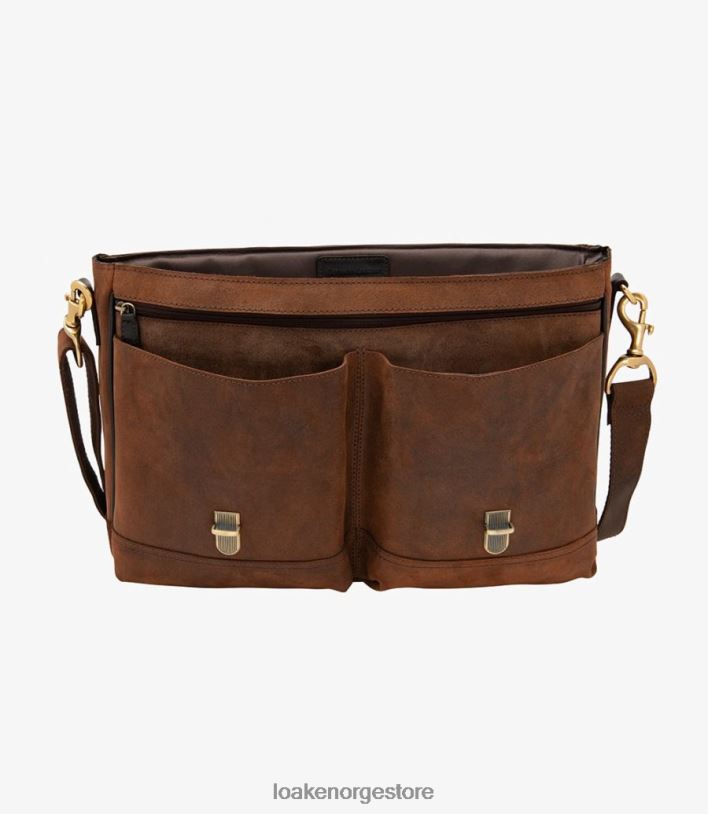 blackfriars koffert Loakelær brun vokset semsket skinn P8VHV229